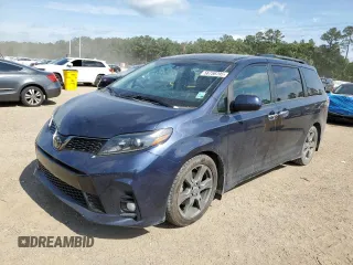2020 Toyota Sienna SE with VIN 5TDXZ3DC9LS072925, listed as a Copart auction lot 56758795 with 55,593 mi miles and Salvage title. Bid and sale history available at DreamBid. Image 1.