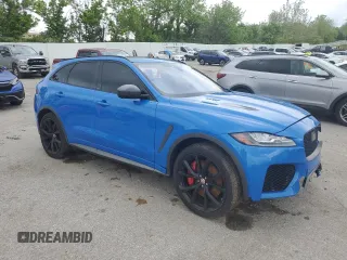 2020 Jaguar F-Pace SVR with VIN SADCZ2EE3LA617687, listed as a Copart auction lot 56555285 with 49,307 mi miles and Salvage Title. Bid and sale history available at DreamBid. Image 4.