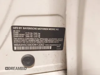2013 BMW 5 Series 528i xDrive z VIN WBAXH5C58DDW13362, wystawiony jako IAAI lot #41997171 z przebiegiem 87 147 mil mil oraz . Historia ofert i sprzedaży dostępna na DreamBid. Obrazek 9.