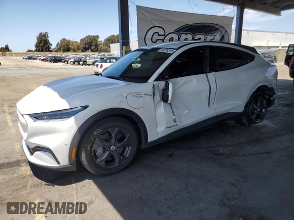 2021 Ford Mustang Mach-E Select with VIN 3FMTK1RMXMMA43889, listed as a Copart auction lot 58874515 with 80,212 mi miles and Salvage title. Bid and sale history available at DreamBid. Image 1.