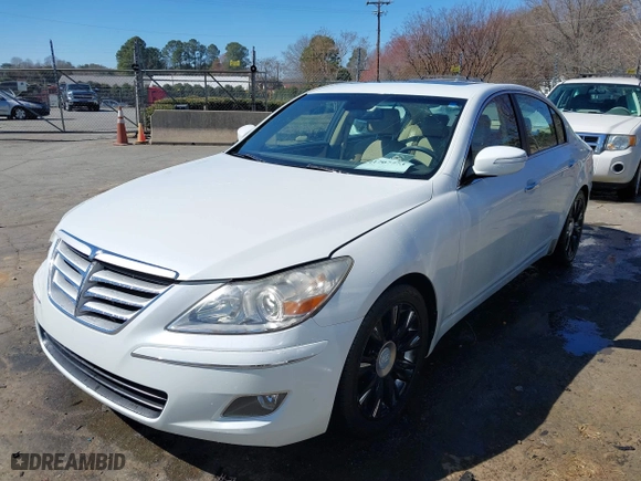 2010 Hyundai Genesis with VIN KMHGC4DE1AU076190, listed as a IAAI auction lot 41707773 with 123,426 mi miles. Bid and sale history available at carsss.com. Image 17.