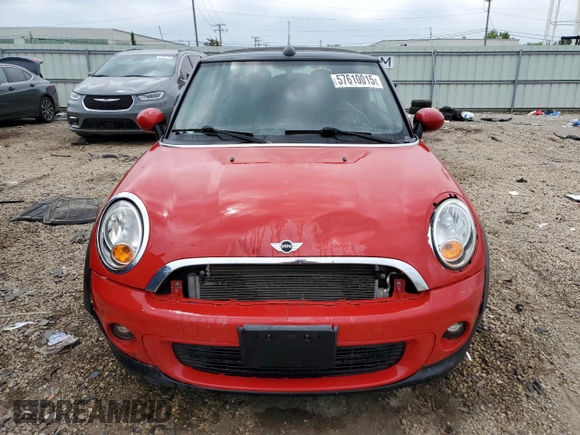 2012 MINI Convertible with VIN WMWZN3C58CT134224, listed as a Copart auction lot 57610015 with 141,394 mi miles and Salvage title. Bid and sale history available at DreamBid. Image 5.