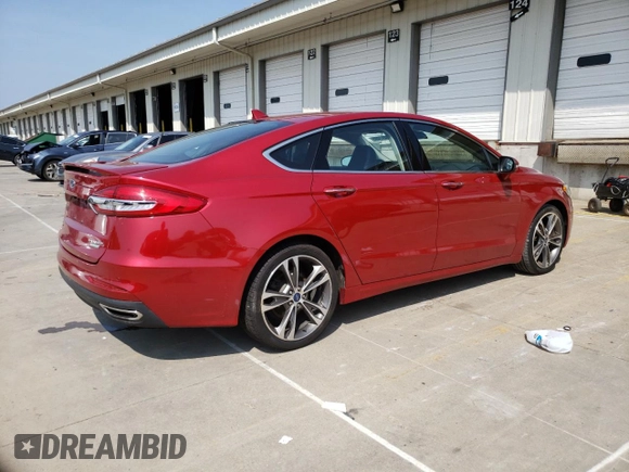 2020 Ford Fusion Titanium with VIN 3FA6P0K92LR164040, listed as a Copart auction lot 59497495 with 74,812 mi miles and Salvage title. Bid and sale history available at DreamBid. Image 3.