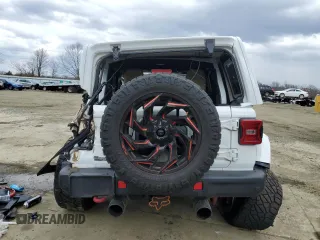 2018 Jeep Wrangler Unlimited Rubicon with VIN 1C4HJXFGXJW244945, listed as a Copart auction lot 49893645 with 45,802 mi miles and Salvage title. Bid and sale history available at DreamBid. Image 6.