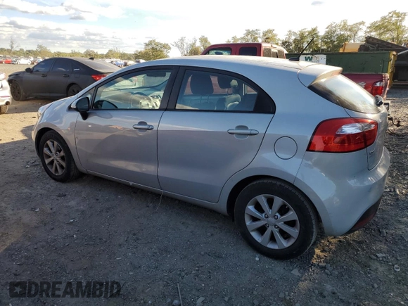 2014 Kia Rio EX with VIN KNADN5A35E6323017, listed as a Copart auction lot 75566694 with 117,996 mi miles and Salvage Title. Bid and sale history available at carsss.com. Image 2.