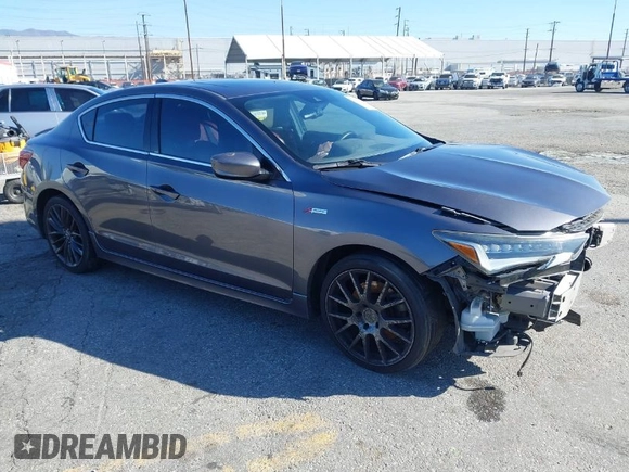2019 Acura ILX w/Premium/A-Spec Pkg with VIN 19UDE2F82KA006344, listed as a IAAI auction lot 41496063 with 87,498 mi miles. Bid and sale history available at carsss.com. Image 1.