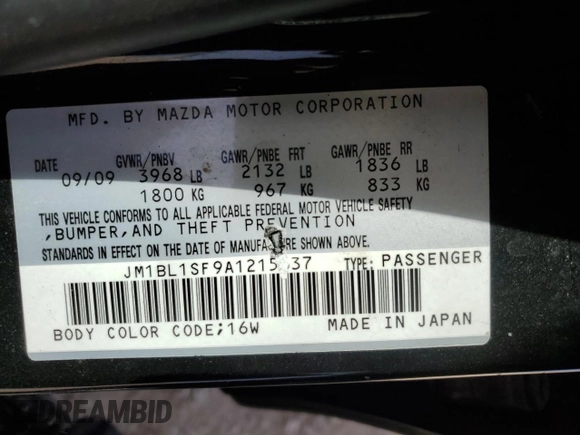 2010 Mazda 3 i Sport with VIN JM1BL1SF9A1215637, listed as a Copart auction lot 47642905 with 135,559 mi miles and Salvage Title. Bid and sale history available at carsss.com. Image 13.