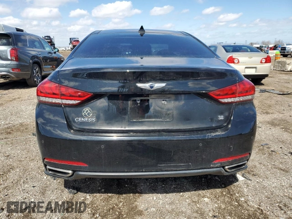 2015 Hyundai Genesis 3.8L with VIN KMHGN4JE7FU084770, listed as a Copart auction lot 50250765 with Not Provided miles and Salvage Title. Bid and sale history available at DreamBid. Image 6.