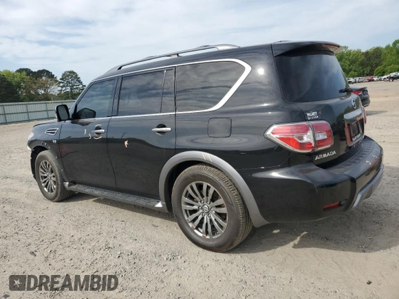 2018 Nissan Armada Platinum z VIN JN8AY2NF5J9332894, wystawiony jako Copart lot #52749905 z przebiegiem 128 352 mil mil oraz Szkoda całkowita • Salvage title. Historia ofert i sprzedaży dostępna na DreamBid. Obrazek 2.