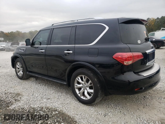 2012 Infiniti QX56 7-passenger with VIN JN8AZ2NF9C9519801, listed as a Copart auction lot 78795434 with 148,902 mi miles and Salvage Title. Bid and sale history available at carsss.com. Image 2.