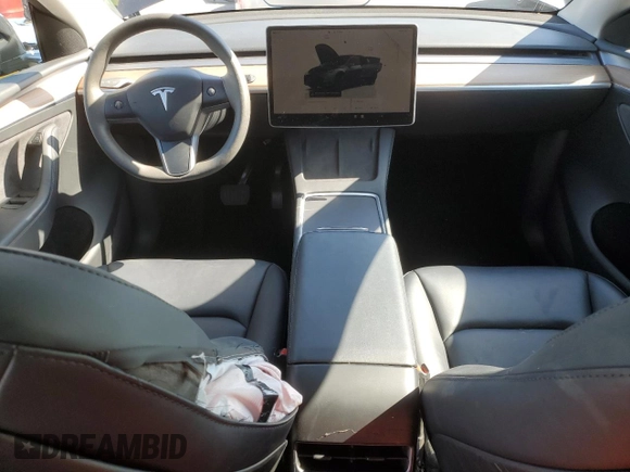2024 Tesla Model Y with VIN 7SAYGDED7RF056973, listed as a Copart auction lot 55310705 with 15,391 mi miles and Salvage Title. Bid and sale history available at DreamBid. Image 8.