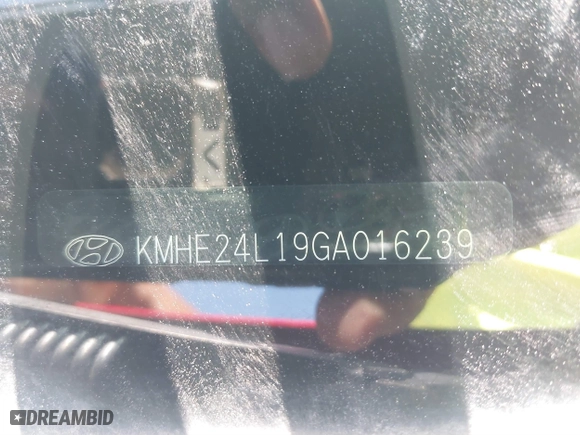 2016 Hyundai Sonata Hybrid SE with VIN KMHE24L19GA016239, listed as a IAAI auction lot 40813246 with 118,031 mi miles. Bid and sale history available at carsss.com. Image 9.