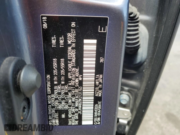 2019 Lexus NX 300 z VIN JTJYARBZ8K2131763, wystawiony jako Copart lot #55987425 z przebiegiem 110 619 mil mil oraz Szkody całkowita. Historia ofert i sprzedaży dostępna na DreamBid. Obrazek 13.