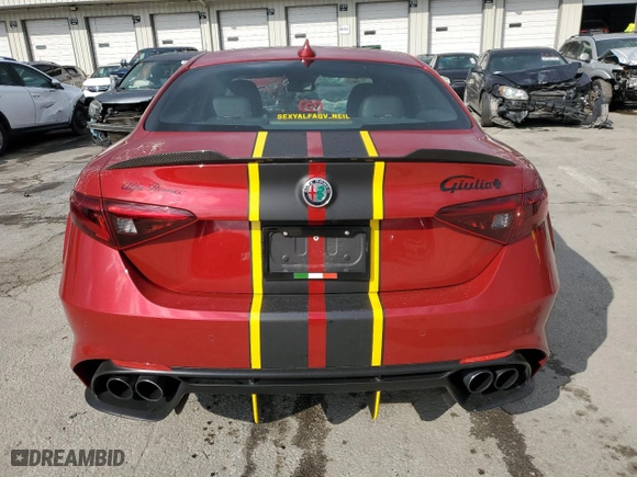 2018 Alfa Romeo Giulia Quadrifoglio with VIN ZARFAEAV3J7579966, listed as a Copart auction lot 67975282 with 0 mi miles. Bid and sale history available at carsss.com. Image 6.