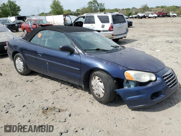 2005 Chrysler Sebring with VIN 1C3EL45R25N638552, listed as a Copart auction lot 53833645 with 160,009 mi miles and Salvage title. Bid and sale history available at DreamBid. Image 4.