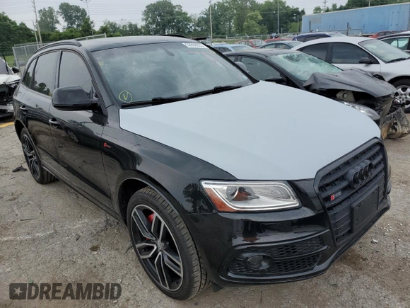 2017 Audi SQ5 Premium Plus with VIN WA1CCAFP8HA075138, listed as a Copart auction lot 52899003 with 61,912 mi miles. Bid and sale history available at carsss.com. Image 4.