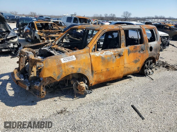 2015 Honda Pilot Touring with VIN 5FNYF3H97FB017524, listed as a Copart auction lot 43768555 with 0 mi miles and Non Repairable. Bid and sale history available at carsss.com. Image 1.