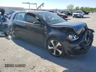 2017 Volkswagen Golf GTI S with VIN 3VW4T7AU7HM053948, listed as a Copart auction lot 51394174 with 55,278 mi miles and Salvage Title. Bid and sale history available at carsss.com. Image 4.