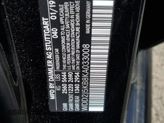 2019 Mercedes-Benz CLS with VIN WDD2J5KB8KA033008, listed as a Copart auction lot 51256165 with 32,611 mi miles and Salvage Title. Bid and sale history available at carsss.com. Image 12.