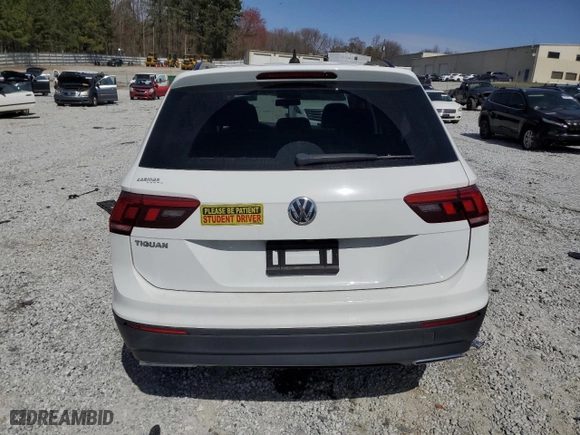 2021 Volkswagen Tiguan S with VIN 3VV1B7AX4MM061312, listed as a Copart auction lot 47909185 with 42,100 mi miles and Salvage Title. Bid and sale history available at carsss.com. Image 6.