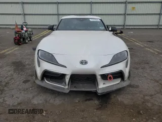 2023 Toyota GR Supra 3.0 with VIN WZ1DB0G09PW061258, listed as a Copart auction lot 77875554 with 0 mi miles and Salvage Title. Bid and sale history available at carsss.com. Image 5.