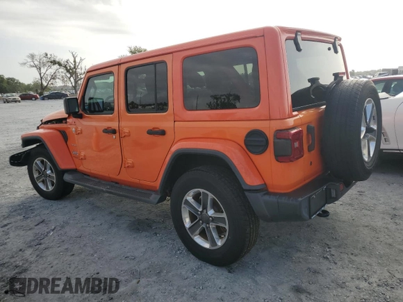 2018 Jeep Wrangler Unlimited Sahara with VIN 1C4HJXEN2JW326894, listed as a Copart auction lot 59691955 with 53,141 mi miles and Salvage title. Bid and sale history available at DreamBid. Image 2.