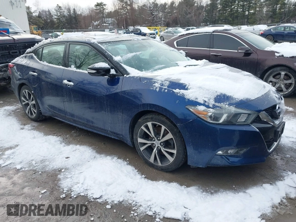 2017 Nissan Maxima SV with VIN 1N4AA6AP8HC365932, listed as a IAAI auction lot 41536444 with 106,607 mi miles. Bid and sale history available at carsss.com. Image 1.
