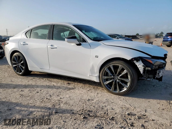 2024 Lexus IS 350 F Sport with VIN JTHGZ1E29R5035333, listed as a Copart auction lot 61544585 with 9,959 mi miles and Salvage title. Bid and sale history available at DreamBid. Image 4.