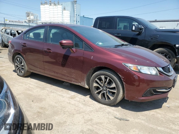 2014 Honda Civic Sedan EX with VIN 19XFB2F87EE027143, listed as a Copart auction lot 57973734 with 135,664 mi miles and Salvage Title. Bid and sale history available at carsss.com. Image 4.