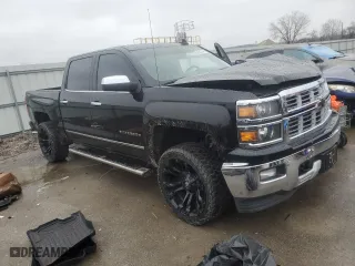2015 Chevrolet Silverado 1500 LTZ with VIN 3GCUKSEC2FG109798, listed as a Copart auction lot 43343845 with 159,044 mi miles and Salvage Title. Bid and sale history available at carsss.com. Image 4.