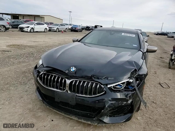 2021 BMW 8 Series M850i with VIN WBAGV8C07MCF06391, listed as a Copart auction lot 83374724 with 0 mi miles and Salvage Title. Bid and sale history available at carsss.com. Image 11.