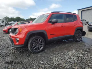 2021 Jeep Renegade 80th Anniversary z VIN ZACNJDBB8MPM68757, wystawiony jako Copart lot #64491365 z przebiegiem 58 111 mil mil oraz Szkoda całkowita • Salvage title. Historia ofert i sprzedaży dostępna na DreamBid. Obrazek 1.