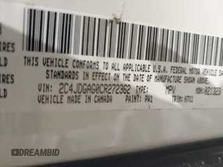 2012 Ram Cargo Van with VIN 2C4JDGAG0CR272362, listed as a IAAI auction lot 41781776 with 128,114 mi miles. Bid and sale history available at carsss.com. Image 9.