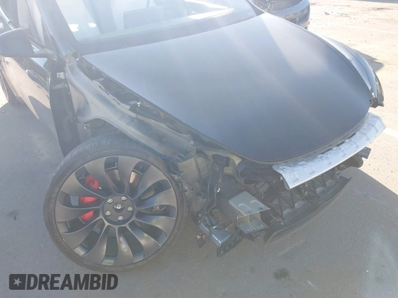 2022 Tesla Model Y Performance with VIN 7SAYGDEF0NF447541, listed as a IAAI auction lot 41762592 with 41,204 mi miles and . Bid and sale history available at DreamBid. Image 6.