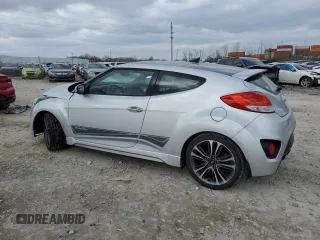 2016 Hyundai Veloster Turbo with VIN KMHTC6AE5GU275735, listed as a Copart auction lot 82707824 with 105,870 mi miles and Salvage Title. Bid and sale history available at carsss.com. Image 2.