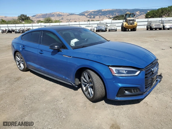 2019 Audi A5 Sportback Prestige with VIN WAUFNDF52KA076707, listed as a Copart auction lot 66768094 with NaN miles and Salvage Title. Bid and sale history available at carsss.com. Image 4.