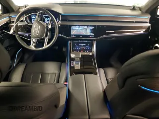 2021 Audi A8 with VIN WAU8EAF87MN026527, listed as a Copart auction lot 77295413 with 7,276 mi miles. Bid and sale history available at carsss.com. Image 8.