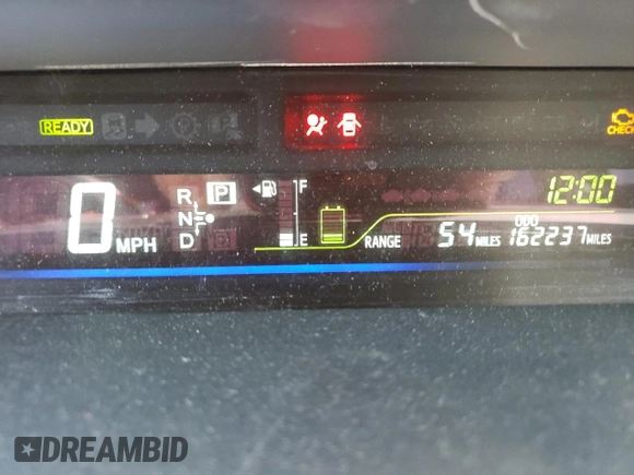 2013 Toyota Prius Two with VIN JTDZN3EUXD3191310, listed as a Copart auction lot 52455105 with 162,237 mi miles and Salvage Title. Bid and sale history available at DreamBid. Image 9.