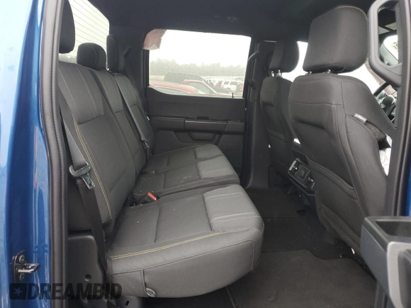 2024 Ford F-150 STX with VIN 1FTEW2KP1RFA60745, listed as a Copart auction lot 43377715 with 15,781 mi miles and Salvage Title. Bid and sale history available at carsss.com. Image 10.