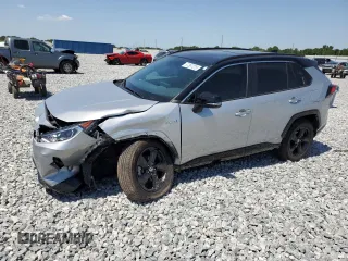 2021 Toyota RAV4 Hybrid XSE with VIN 2T3E6RFV4MW017302, listed as a Copart auction lot 57397275 with 15,544 mi miles and Salvage title. Bid and sale history available at DreamBid. Image 1.