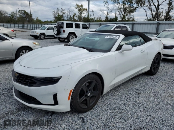 2020 Chevrolet Camaro 1LT with VIN 1G1FB3DX6L0122758, listed as a Copart auction lot 83866114 with 65,271 mi miles and Salvage Title. Bid and sale history available at carsss.com. Image 1.