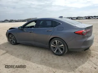 2021 Acura TLX w/Advance Package with VIN 19UUB5F6XMA009617, listed as a Copart auction lot 45727685 with 38,364 mi miles and Salvage Title. Bid and sale history available at carsss.com. Image 2.