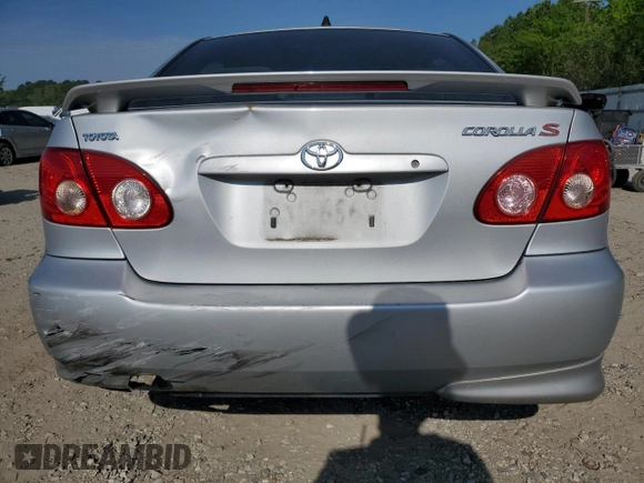 2006 Toyota Corolla CE with VIN 2T1BR32E56C690528, listed as a Copart auction lot 54935725 with 299,999 mi miles and Salvage Title. Bid and sale history available at DreamBid. Image 6.