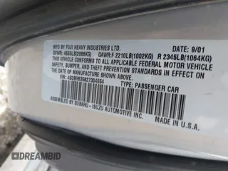 2002 Subaru Legacy L with VIN 4S3BH635827304554, listed as a IAAI auction lot 41692147 with 193,121 mi miles and . Bid and sale history available at DreamBid. Image 9.