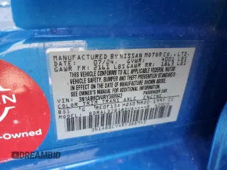 2024 Nissan Sentra SV z VIN 3N1AB8CV4RY388943, wystawiony jako Copart lot #59738925 z przebiegiem 7 596 mil mil oraz Szkoda całkowita • Salvage title. Historia ofert i sprzedaży dostępna na DreamBid. Obrazek 12.