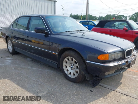 2000 BMW 7 Series 740iL with VIN WBAGH8340YDP17276, listed as a IAAI auction lot 42409461 with 185,220 mi miles and . Bid and sale history available at DreamBid. Image 1.