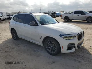 2020 BMW X3 M40i with VIN 5UXTY9C00L9C93079, listed as a Copart auction lot 44210585 with 53,087 mi miles and Salvage Title. Bid and sale history available at DreamBid. Image 4.