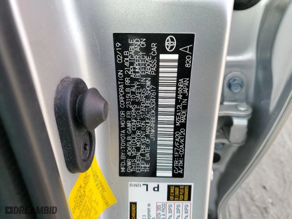 2019 Toyota Corolla Hatchback SE with VIN JTNK4RBE0K3047617, listed as a Copart auction lot 75618353 with 32,649 mi miles. Bid and sale history available at carsss.com. Image 14.