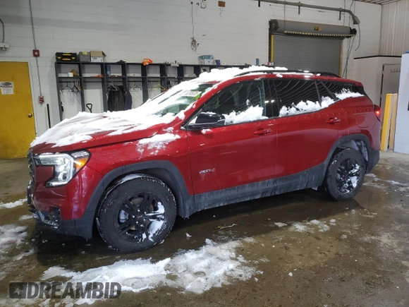 2024 GMC Terrain AT4 with VIN 3GKALYEG2RL275535, listed as a Copart auction lot 44795035 with 10,811 mi miles and Salvage Title. Bid and sale history available at carsss.com. Image 1.
