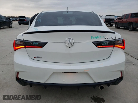 2022 Acura ILX Premium with VIN 19UDE2F86NA008120, listed as a Copart auction lot 40157743 with 7,488 mi miles and . Bid and sale history available at DreamBid. Image 6.